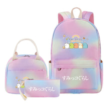 Corner Biology Student School Bag Lunch Bag Three Piece Set Backpack Set
