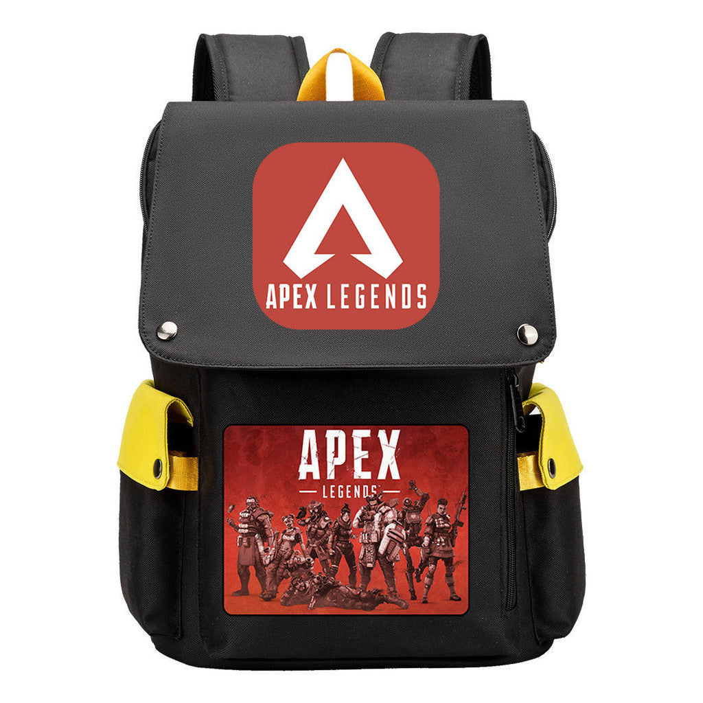 Apex Hero Print Usb Charging Cap Headpiece Student Backpack Leisure Backpack