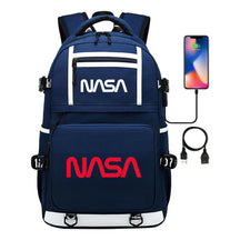 Fashionable Space Printed Usb Student Backpack Backpack Leisure Travel Backpack