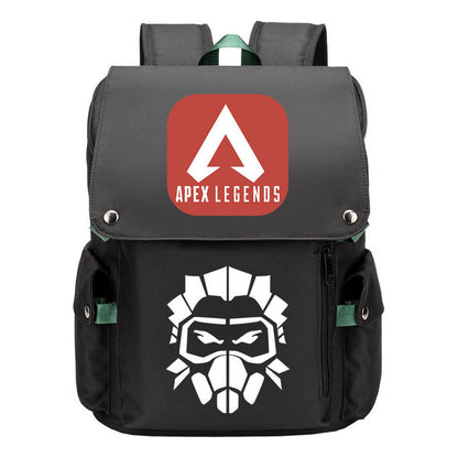 Apex Hero Print Usb Charging Head Youth School Bag Casual Backpack