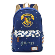 School Of Witchcraft And Wizardry Student Backpack With Floral Canvas Backpack