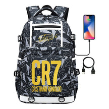 Sports Star Cristiano Ronaldo Usb Youth Student School Bag Men's And Women's Backpack Leisure Travel Bag