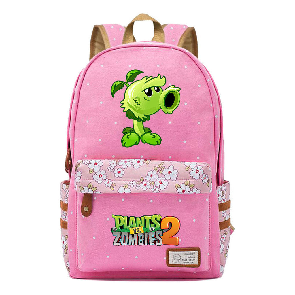 Game Plants Battle Printed Teenage Girl Student Backpack For Men And Women's Leisure Backpack