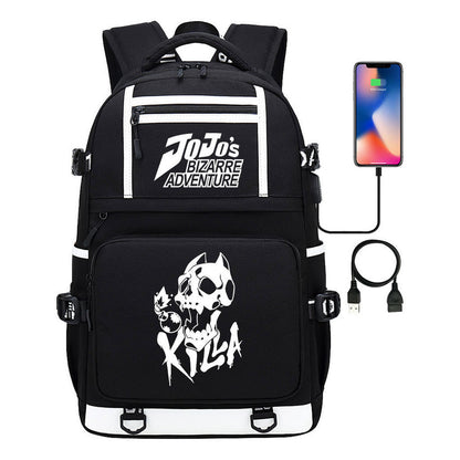 Comic Joe's Wonderful Adventure Print Usb Youth Student Backpack For Men And Women's Leisure Travel Backpack