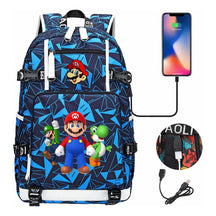 Super Mario Printed Teenage Student Backpack With Large Capacity For Men And Women's Leisure Travel Backpack
