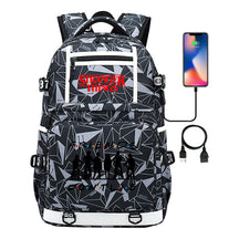 Strange Story Printed Usb Youth Student Backpack For Men And Women's Leisure Travel Backpack