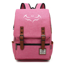 Superhero Batman Print Youth Student Backpack Casual Belt Buckle Classic Backpack