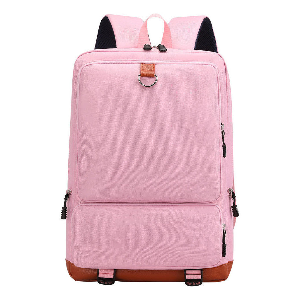 Fashion Printed Youth Student Backpack With Men's And Women's Casual Splicing Backpack