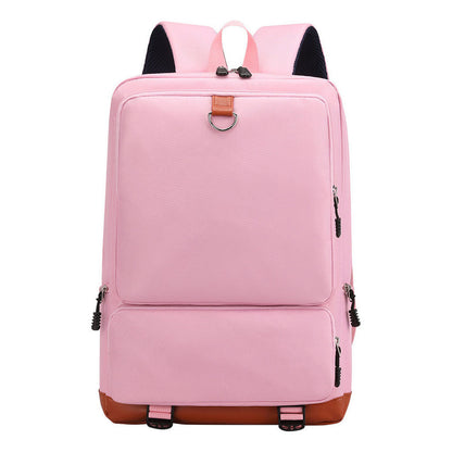 Fashion Printed Youth Student Backpack With Men's And Women's Casual Splicing Backpack