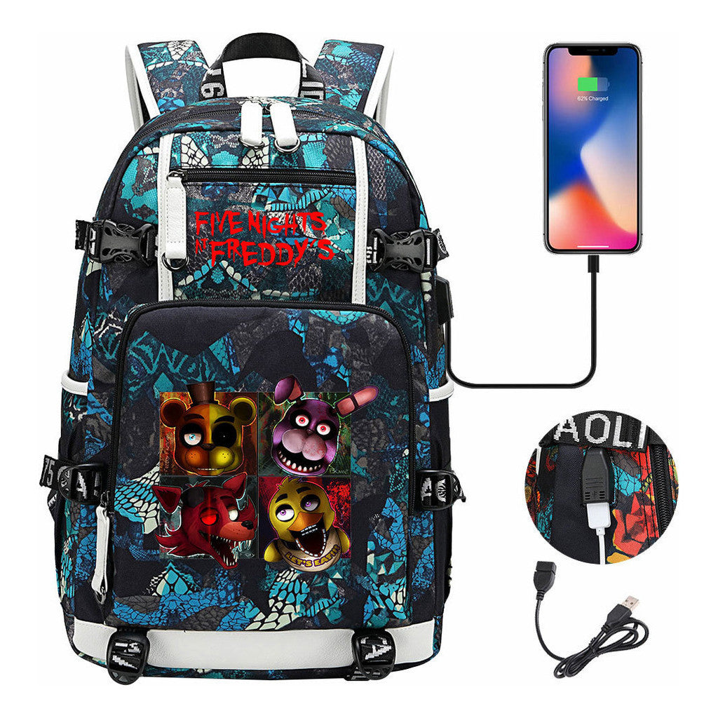 Toy Bear Game Peripheral Usb Youth Student School Bag Leisure Large Capacity Travel Backpack