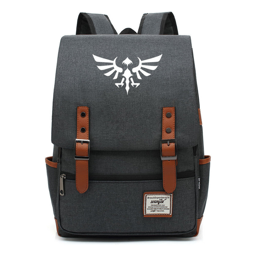 Game Zelda Printed Youth Student Backpack For Men And Women, Casual Belt Buckle, Classic Backpack