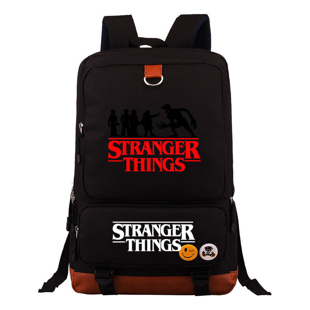 Strange Story Printed Youth Student School Bag Large Capacity Travel Bag Men's And Women's Backpack