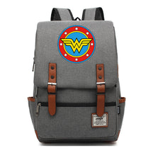 Anime Wonder Woman Printed Youth Student School Bag Men's And Women's Leisure Belt Buckle Backpack
