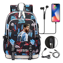 Sports Football Star Usb Youth Student Backpack For Men And Women's Leisure Sports Backpack