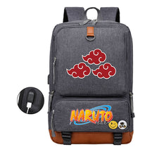 Naruto Printed Usb Student Backpack For Men And Women's Leisure Travel Backpack