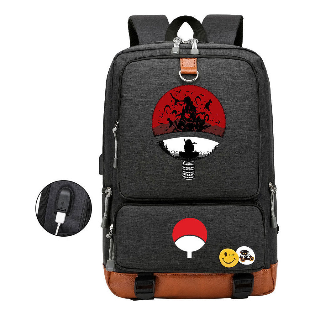 Printed Usb Youth Backpack For Men And Women's Leisure Travel Backpack