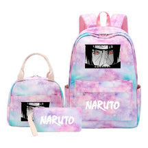 Naruto Student Girl Backpack Lunch Bag Three Piece Set Backpack Set