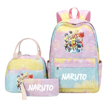 Naruto Student Girl Backpack Lunch Bag Three Piece Set Backpack