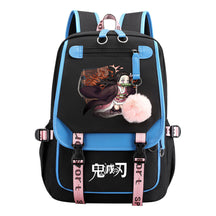 Cartoon Fashion Usb Youth Student Backpack Men's And Women's Leisure Ribbon Flip Backpack