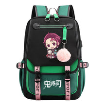 Cartoon Fashion Usb Youth Student Backpack Men's And Women's Leisure Ribbon Flip Backpack