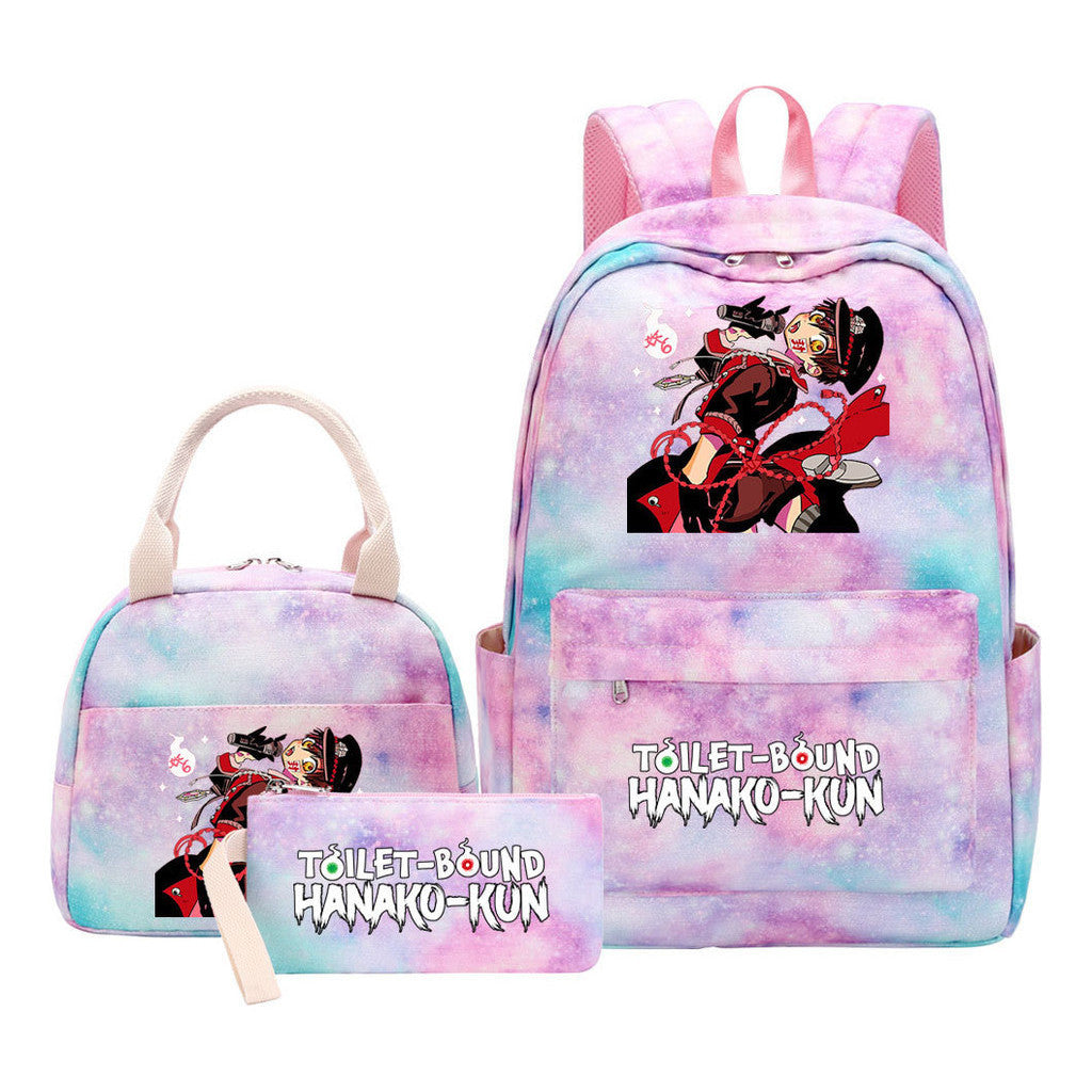 Teenage Student Girl Backpack Lunch Bag Three Piece Set Backpack Set