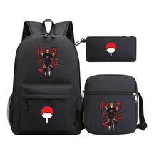 Anime Naruto Starry Sky Youth School Bag Three Piece Set For Men And Women Backpack Set