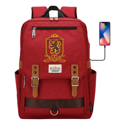 Usb Magnetic Buckle Student Backpack For Men And Women, Youth Leisure Backpack
