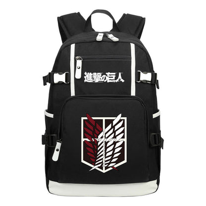 Giant Wings Of Anime Attack, Youth Student School Bag, Men's And Women's Backpack, Leisure Travel Backpack
