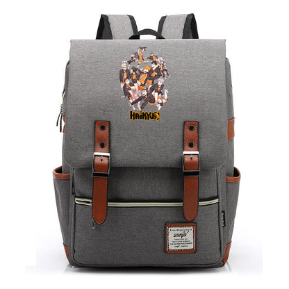 Volleyball Youth Printed Student School Bag Casual Belt Buckle Classic Backpack
