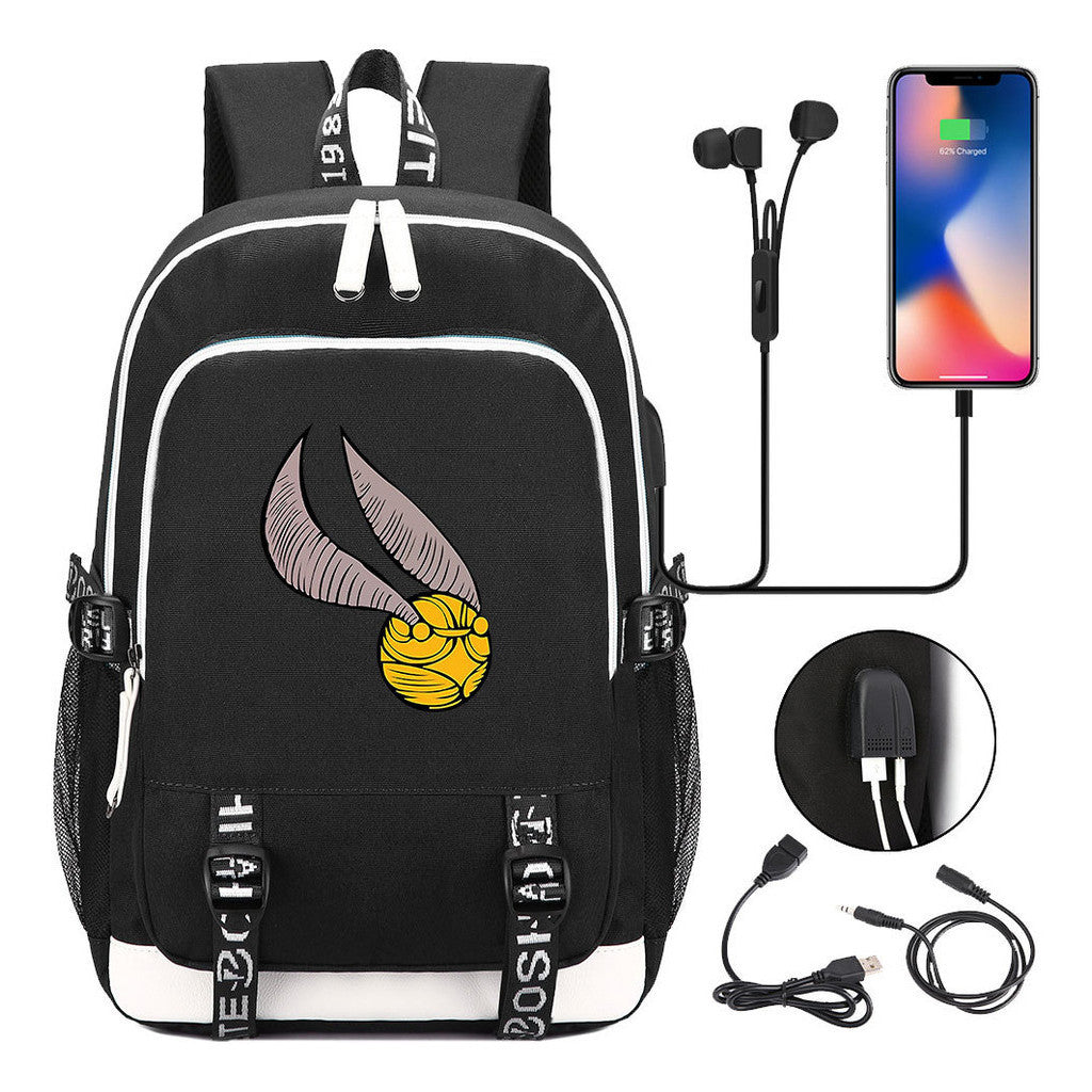 Magic School Youth Student Backpack Usb Men's And Women's Leisure Backpack