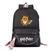School Of Witchcraft And Wizardry Emblem Usb Student School Bag Leisure Travel Backpack
