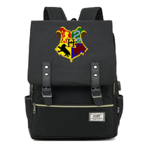 School Of Witchcraft And Wizardry Youth Backpack Usb Leisure Belt Buckle Backpack