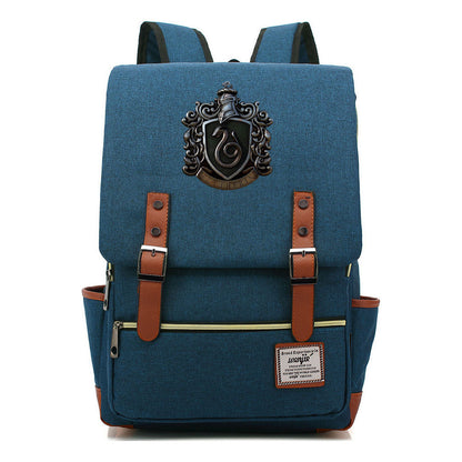 School Of Witchcraft And Wizardry Printed Youth Backpack Men And Women, Casual Belt Buckle, Classic Backpack