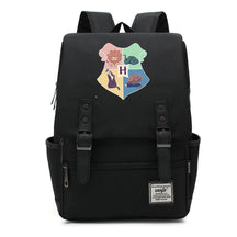 School Of Magic Printed Schoolbags For Young Students, Casual Belt Buckles And Classic Backpacks