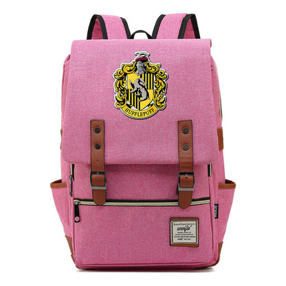School Of Magic Printed Student School Bag Men's And Women's Casual Belt Buckle Classic Backpack