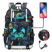 Beautiful Girl Warrior Usb Schoolbag For Young Students Men And Women Travel Backpack