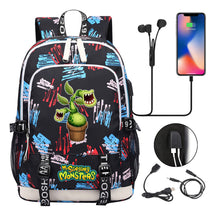 Monster Concert Printed Student Backpack Usb Leisure Backpack