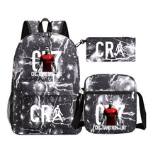 Football Star Cristiano Ronaldo Printed Youth Student Backpack 3pcs/Set Backpacks