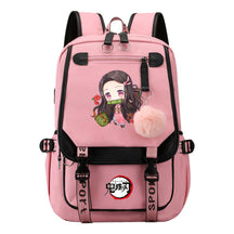 Comic Cartoon Fashion Usb Youth Student Backpack With Casual Woven Strap Flip Back Backpack