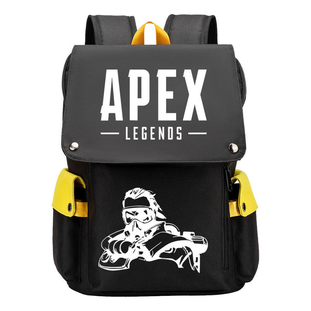 Apex Hero Print Usb Charging Head Youth School Bag Casual Backpack