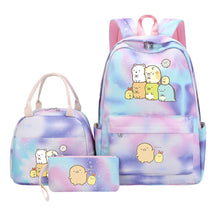 Corner Biology Student School Bag Lunch Bag Three Piece Set Backpack Set