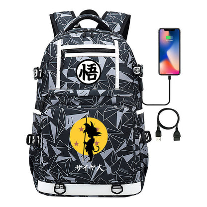 Seven Dragon Ball Usb Youth Student School Bag Men's And Women's Backpack Leisure Travel Bag