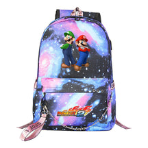 Super Mario Printed Teenage Student Backpack For Men And Women With Casual Woven Straps Backpack