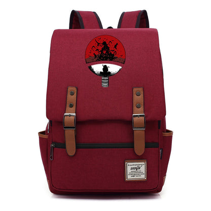 Naruto Printed Schoolbag Leisure Belt Buckle Classic Backpack Young Students