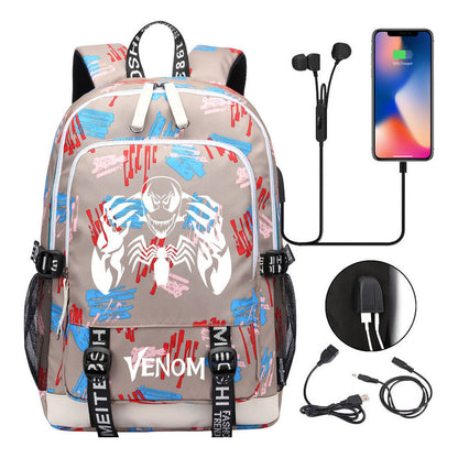 Youth Student Backpack Usb Men's And Women's Leisure Backpack