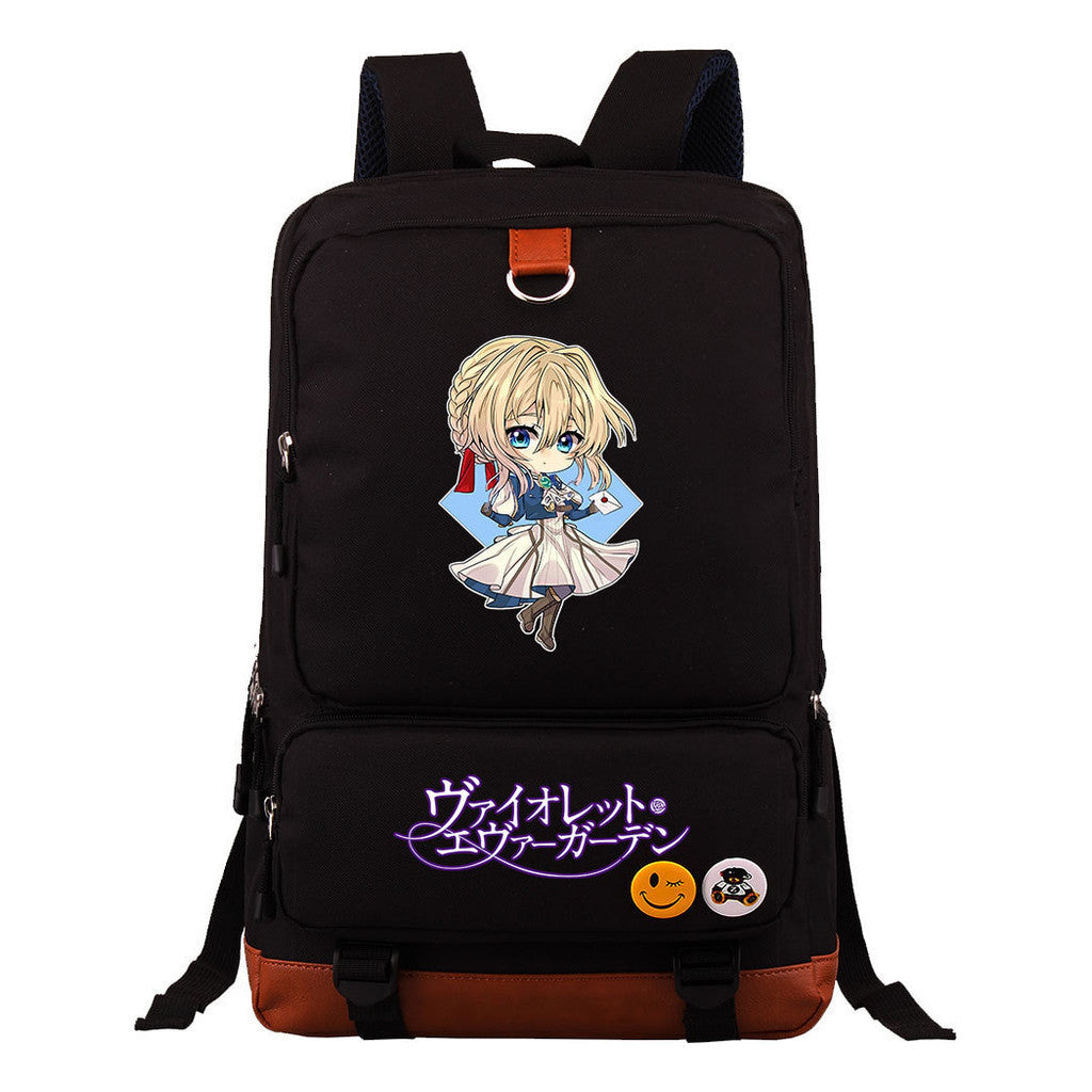 Printed Youth Student School Bag Large Capacity Travel Bag Men's And Women's Backpack
