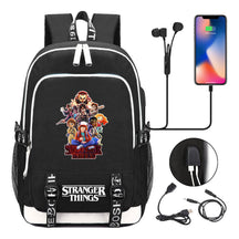 Strange Story Printed Usb Youth Student Backpack For Men And Women's Leisure Travel Backpack