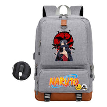 Naruto Print Usb Youth Backpack Leisure Travel Backpack