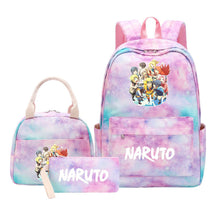 Naruto Student Girl Backpack Lunch Bag Three Piece Set Backpack
