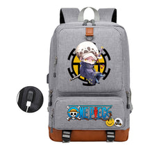 Cartoon One Piece Print Usb Youth Student Backpack For Leisure Travel Backpack